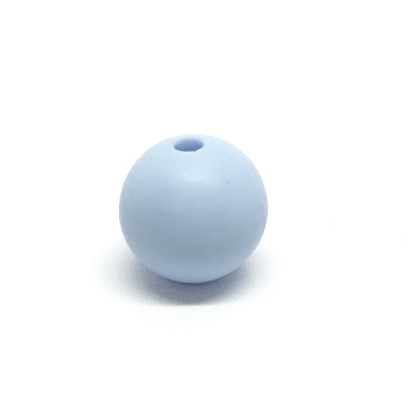Silikonperle rund 12mm baby-blau