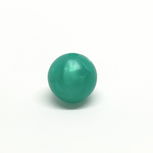 Silikonperle rund 15mm perl-türkis