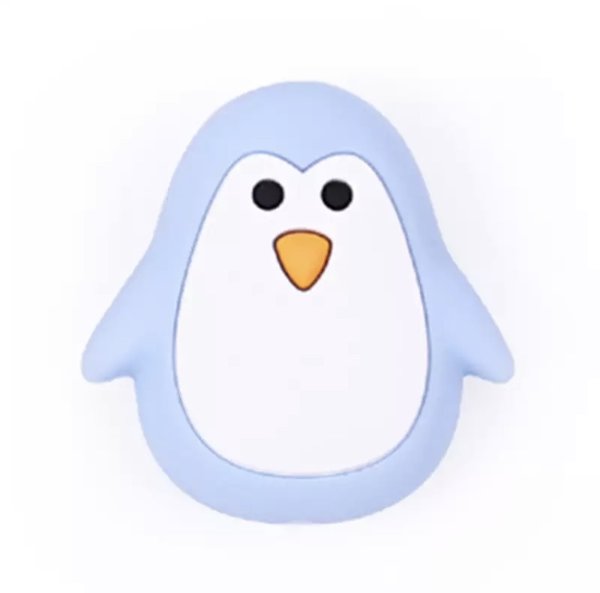 Motivperle Pinguin baby-blau