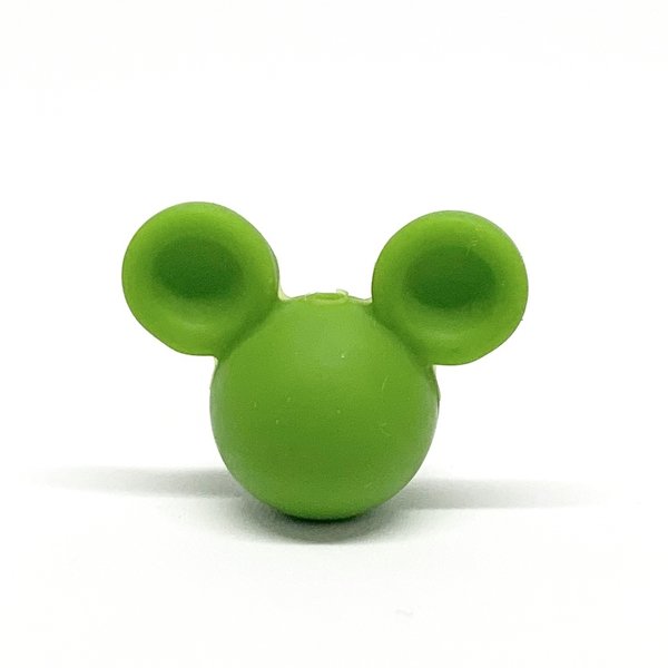 Motivperle Maus gras-grün