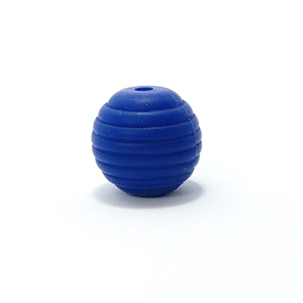 Silikon-Rillen-Perle 14mm dunkelblau