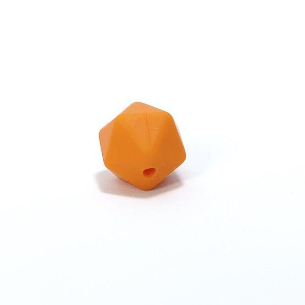 Silikon Icosahedron-Perle 14mm orange