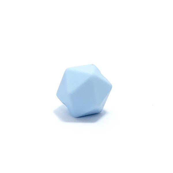 Silikon Icosahedron-Perle 14mm baby-blau