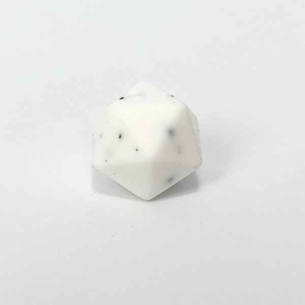 Silikon Icosahedron-Perle 17mm stracciatella
