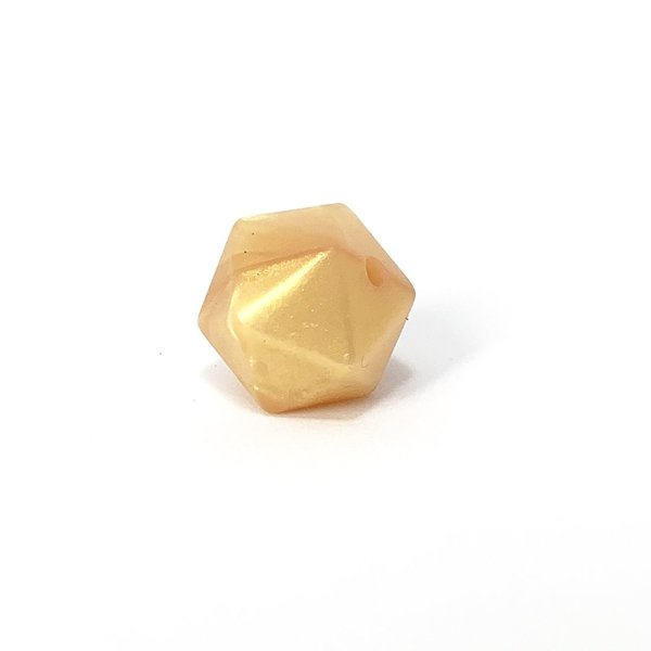 Silikon Icosahedron-Perle 17mm gold