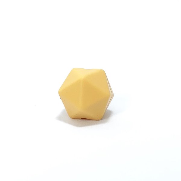 Silikon Icosahedron-Perle 17mm hell-orange
