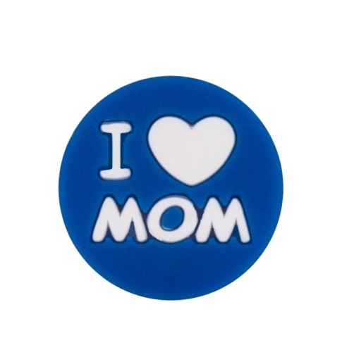 Motivperle I love mom dunkelblau