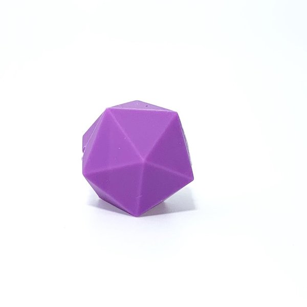 Silikon Icosahedron-Perle 20mm lila