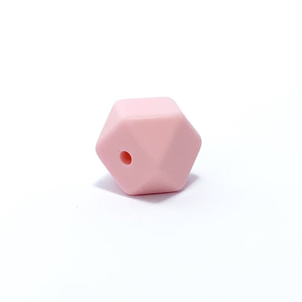 Silikon Hexagon-Perle 17mm candy-rosa