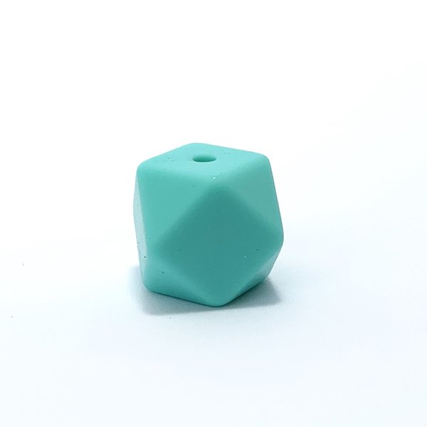 Silikon Hexagon-Perle 17mm türkis
