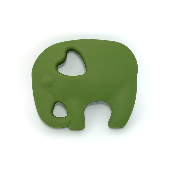 Beißanhänger Elefant 2 armee-grün