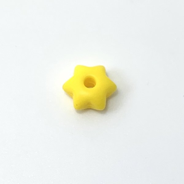 Linsen-Perle sternförmig gelb