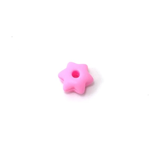 Linsen-Perle sternförmig pink-rosa
