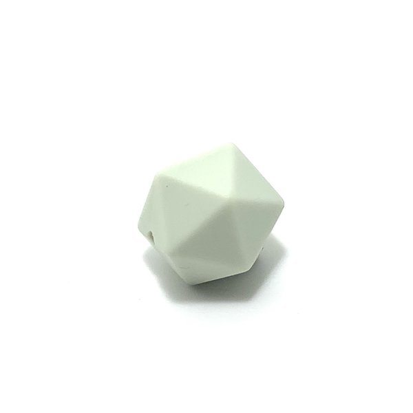 Silikon Icosahedron-Perle 17mm sage