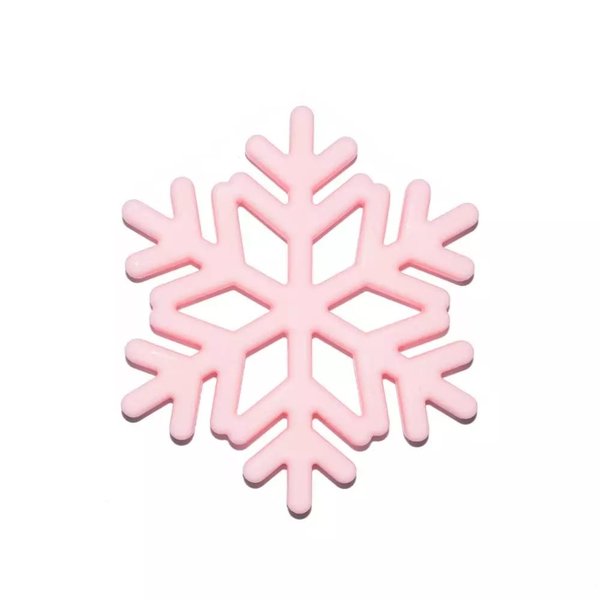 Beißanhänger Schneeflocke candy-rosa