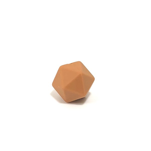 Silikon Icosahedron-Perle 14mm herbst-orange