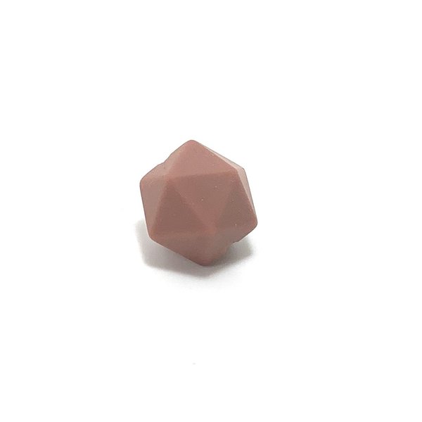 Silikon Icosahedron-Perle 14mm mahagoni
