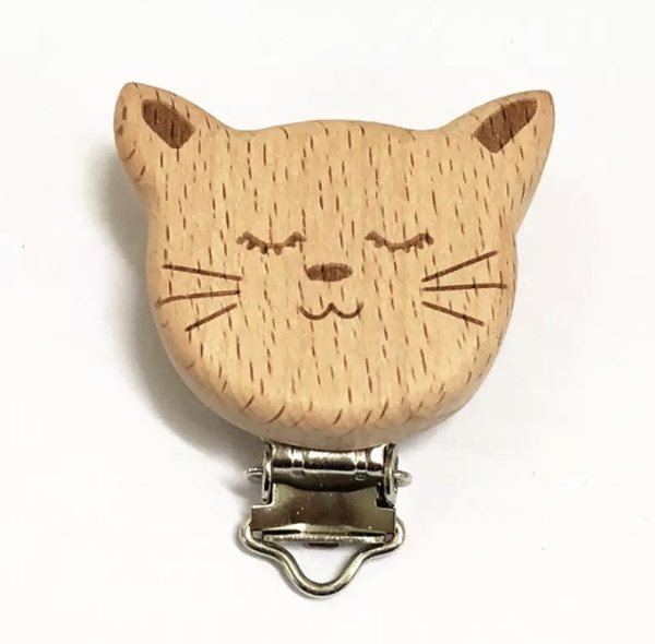 Holz-Clip Katze