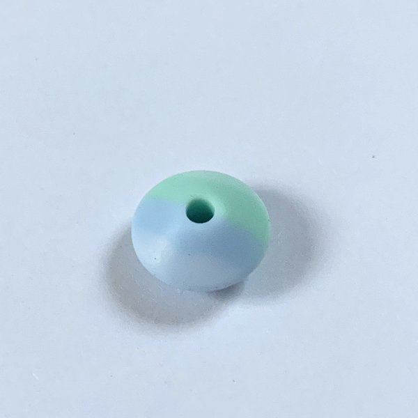 Linsenperle Silikon baby-blau/mint/weiß