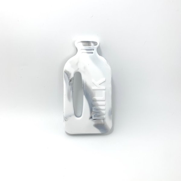 Beißanhänger Milch-Flasche marmor