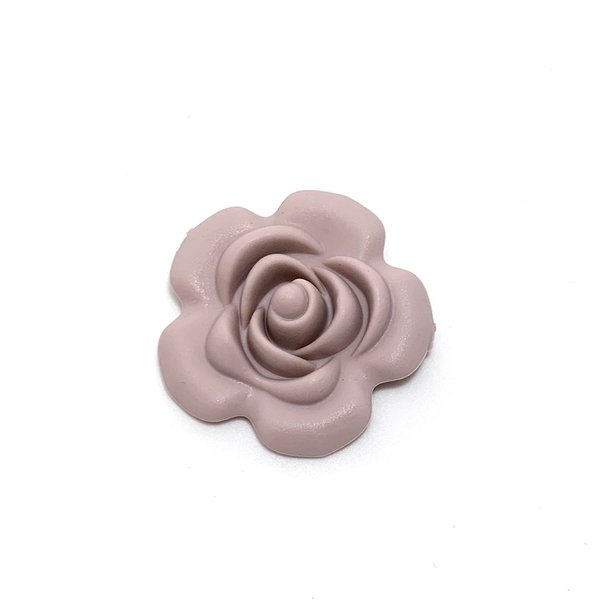 Motivperle Rose groß grau-rosa