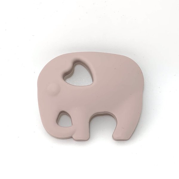 Beißanhänger Elefant 2 grau-rosa