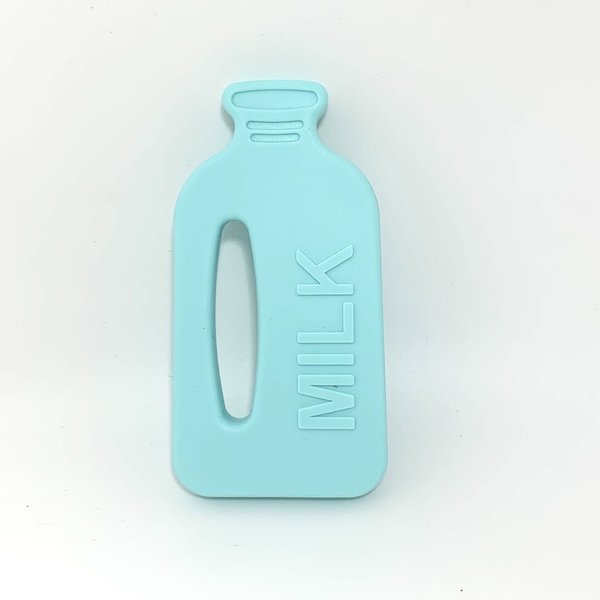 Beißanhänger Milch-Flasche hell-türkis