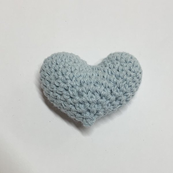 Häkelmotiv Herz baby-blau