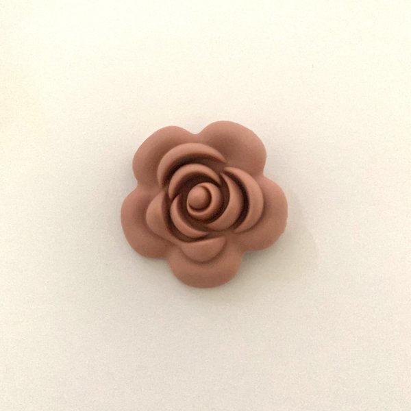 Silikon Perle Rose groß hell-mahagoni