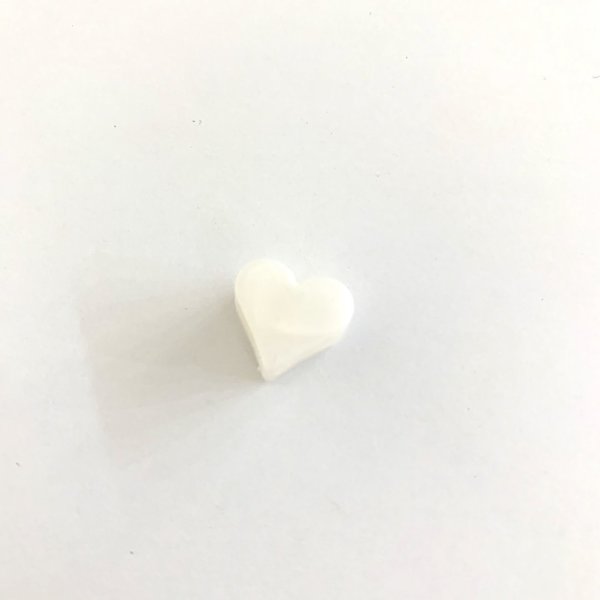 Motivperle Mini-Herz perl-weiß
